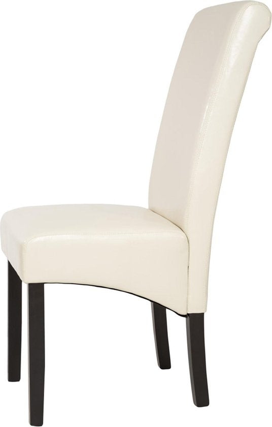 tectake® - 2x Chaise de salle à manger Ensemble de chaises de salle à manger - ergonomique - crème - 401295