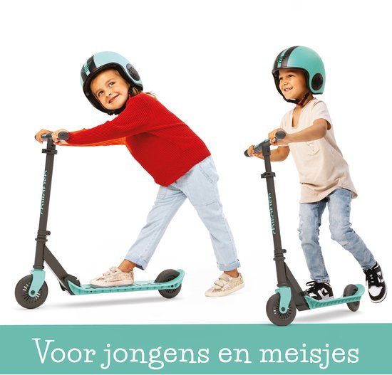 Trottinette Chillafish pour garçons et filles à partir de 5 ans avec frein au pied - Bleu Vert - Trottinette avec guidon réglable - Pliable et légère, équipée de roues ABEC-5 - Modèle Flexxi