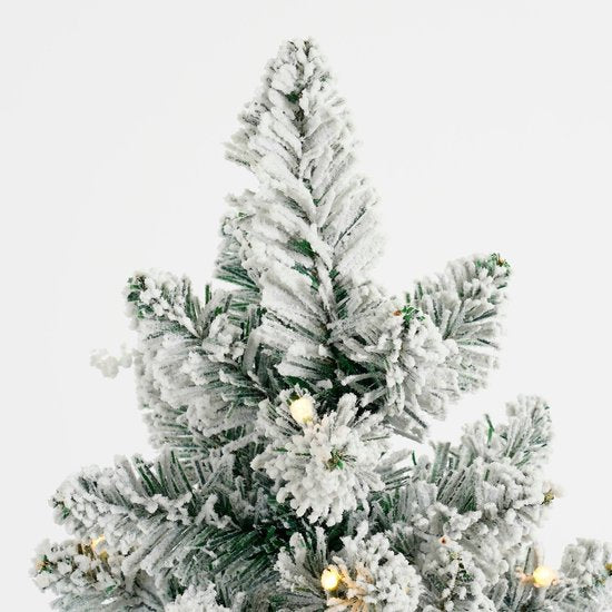 Black Box Trees Gerlos : sapin de Noël en toile de jute, vert givré, 30 L, TIPS 70, à piles et avec minuterie - h75xd36cm