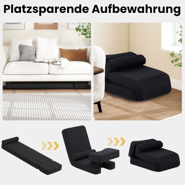 Chaise pliante Coast – 5 positions de réglage – 84 x 50 x 67 cm – Noir