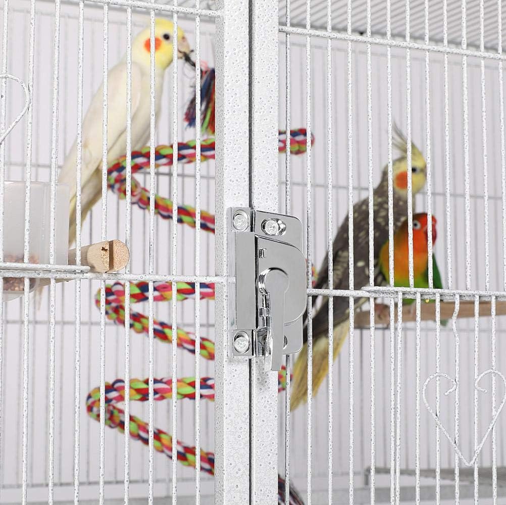 Yaheetech 175 cm Cage à oiseaux extra large avec support amovible pour perroquets de taille moyenne, perruches, perruches faucons, conures, inséparables, perruches à gazon et pinson - Blanc