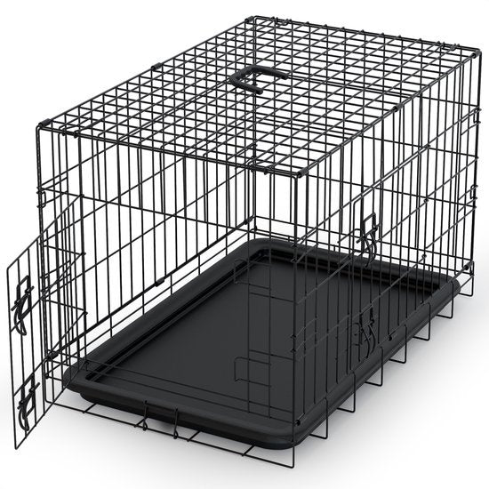 Banc pour chien XXL - Avalo - Cage pliable - 2 portes - 122x74x80 CM