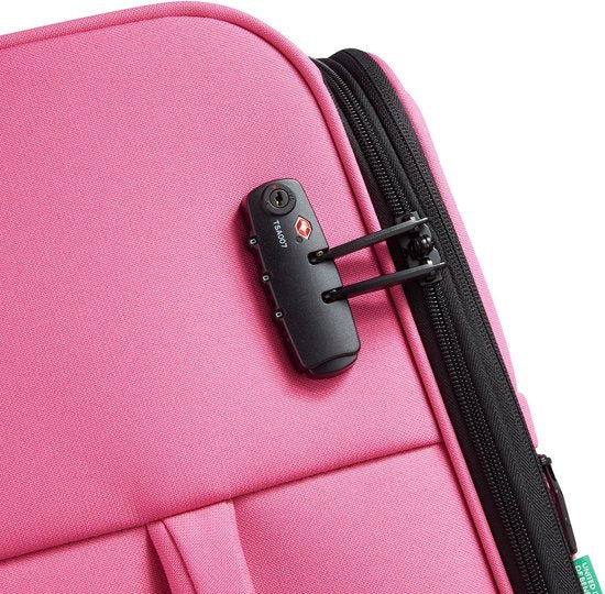 Valise souple – Delsey x Benetton – Polyester robuste – Extensible – TSA – 65 cm – Bleu foncé