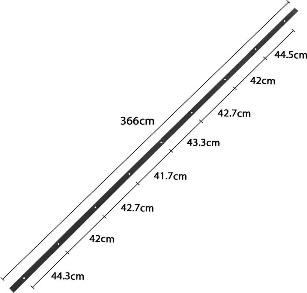 Système de porte coulissante Yaheetech 366 cm avec kit de montage, noir
