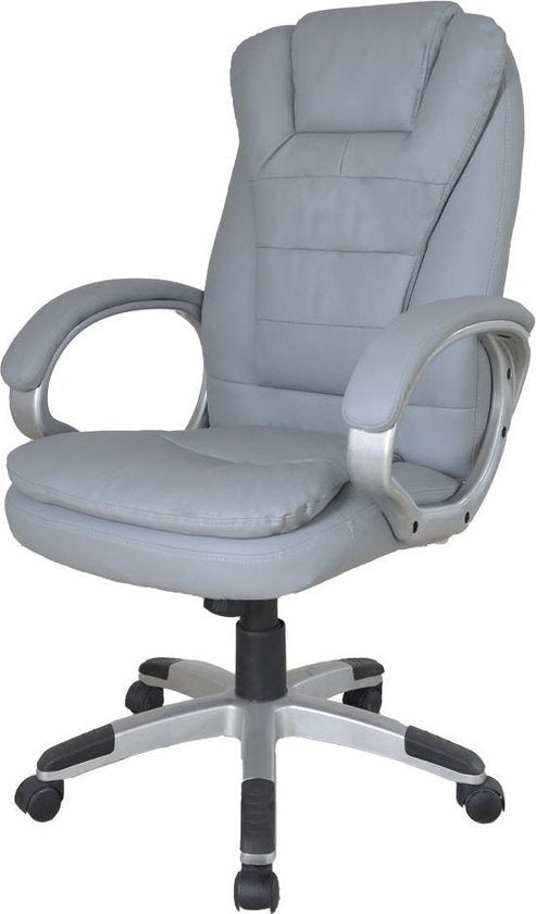 Fauteuil pivotant - fauteuil de direction - réglable ergonomiquement - rembourrage extra épais - gris