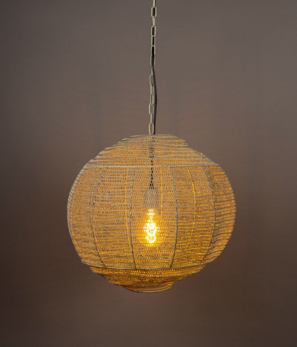 Dutchbone Meezan Lampe pendante M - Ø 30 cm - Style vintage - Gris