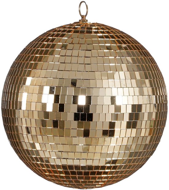Décorations Mica Discobal de Noël - Ø 25 cm - Champagne