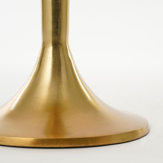 Table d'appoint - H 57 x Ø 25 cm - Aluminium recyclé - Doré