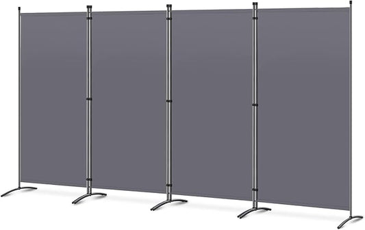 Paravent Angel Living - 4 panneaux - 324 x 180 cm - Gris - Autoportant