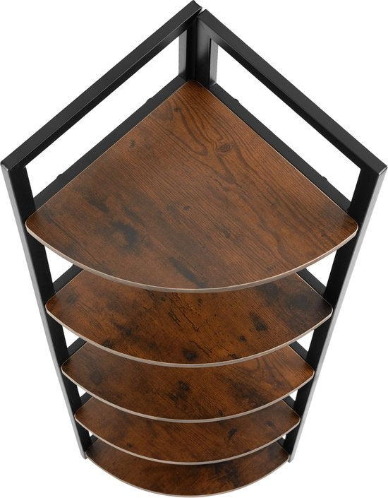 tectake - Meuble d'angle Castlebar 30x30x150cm - brun foncé - 404771