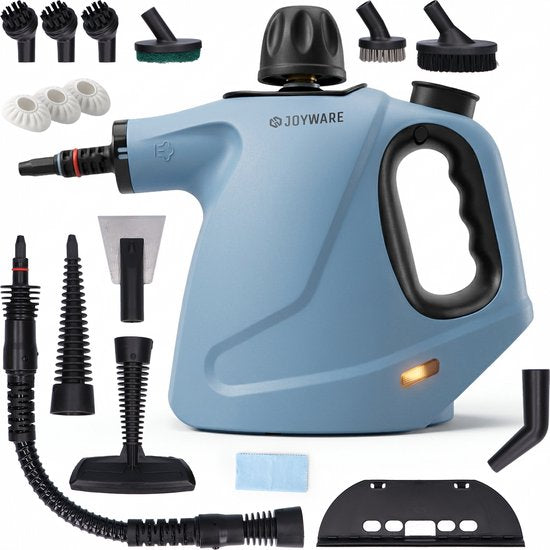 Joyware® Nettoyeur vapeur 18-en-1 S2 – Nettoyeur vapeur à main avec Steam Lock – Nettoyeur de tapis et détachant pour canapés, salles de bains et tissus d'ameublement – Nettoyeur vapeur – 1 050 W – 450 ml
