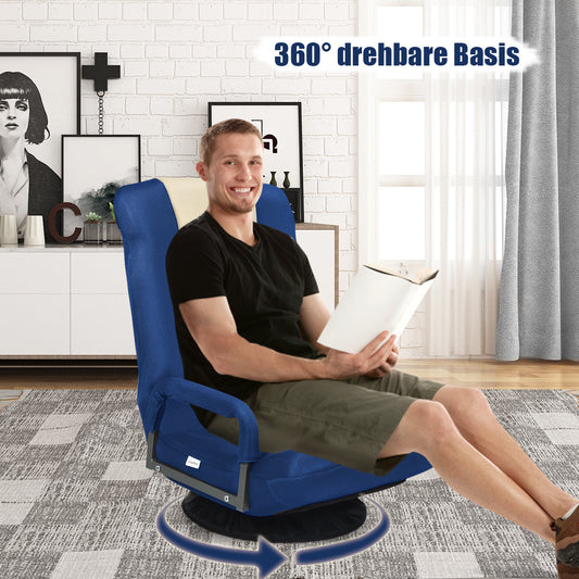 Fauteuil de sol rotatif fauteuil de relaxation fauteuil de sol canapé paresseux canapé bleu