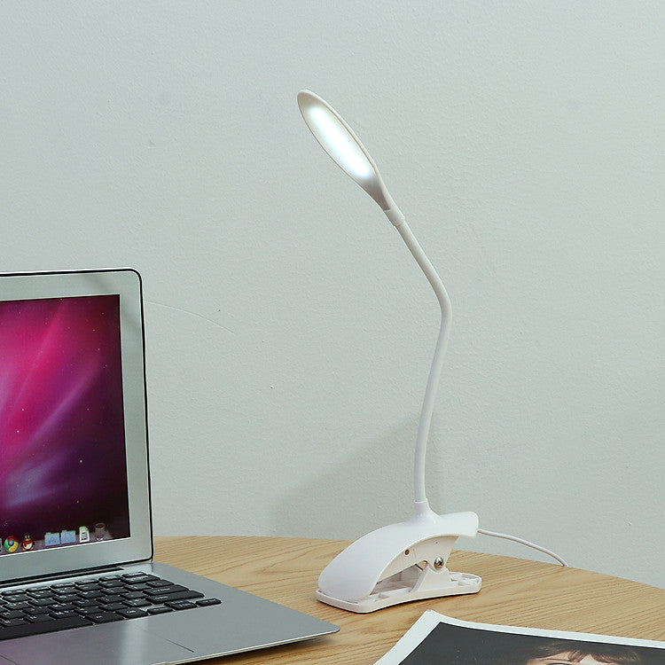 Lampe LED moderne avec pince Spot 230x410mm Blanc - USB, 4.8W