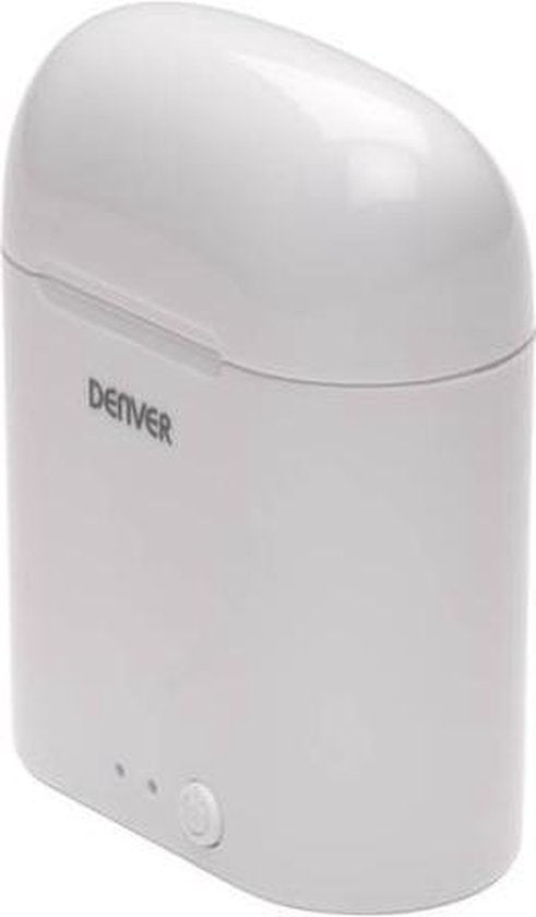 Denver Écouteurs sans Fil avec Étui de Chargement - Écouteurs sans Fil - Bluetooth - TWE36 - Blanc