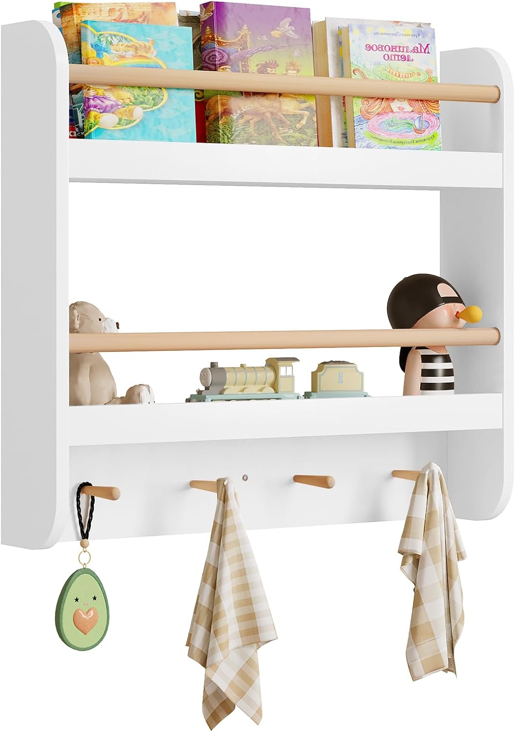 Étagère à livres pour enfants Woltu - MDF - 60 x 55 x 12 cm - Blanc