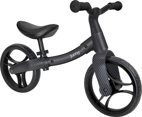 Sunny Balance Bike 3000 - Vélo d'équilibre en métal - À partir de 2 ans - Selle réglable - Aspect fibre de carbone