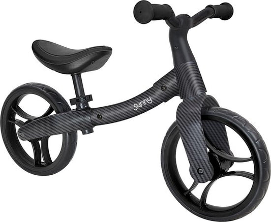 Sunny Balance Bike 3000 - Vélo d'équilibre en métal - À partir de 2 ans - Selle réglable - Aspect fibre de carbone