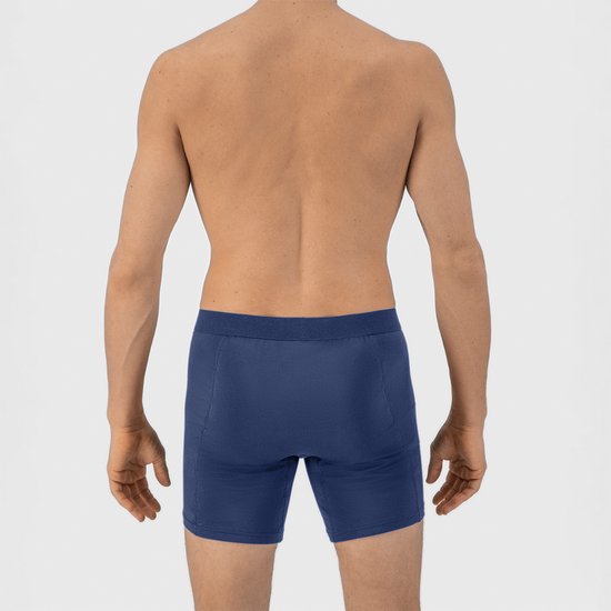 Boxer anti-transpiration Fibershirts - Bande anti-transpiration intégrée - MicroModal respirant - Anti-transpiration - Homme - Taille XXL - Bleu marine