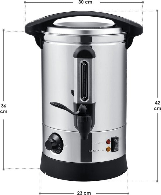 Bouilloire à vin chaud - Juskys - Teramo en acier inoxydable - 7 litres - 1500 Watt - acier