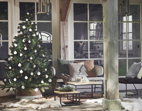 Décoration de Noël - House of Seasons - Jupe de Sapin - H26 x Ø58 cm - Seagrass - Off White (blanc cassé)