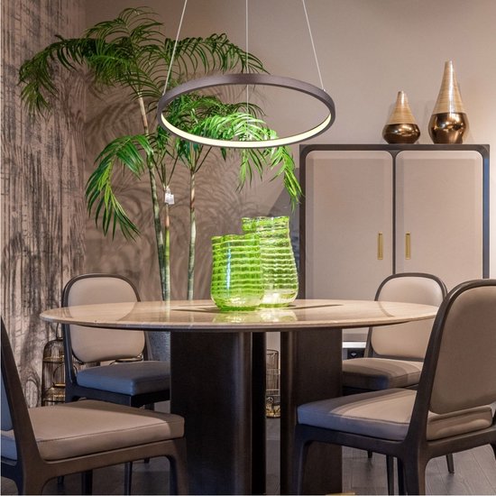 Globo - lampe suspendue - Ralph - brun - métal - Ø 39cm - LED - 67192-19BR