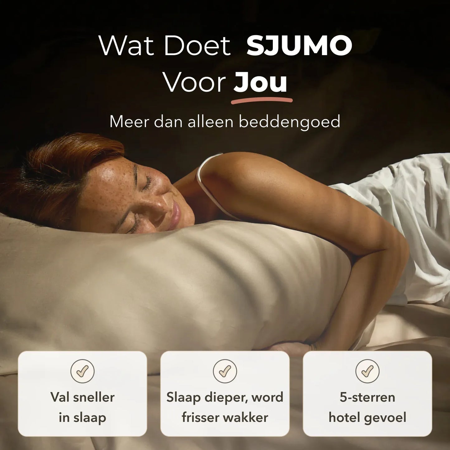 Sjumo Tencel™ Sateen Duvet Cover - Ultra Soft & Breathable - 140x220 cm - Honey Glow - Taie d'oreiller incluse