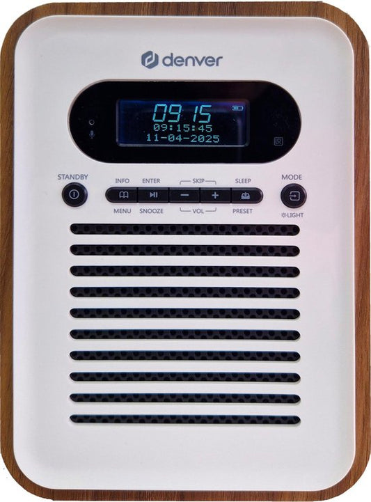 Denver Retro Radio - DAB+ - FM - Bluetooth - Fonction réveil - Fête des mères