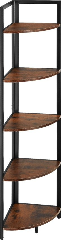 tectake - Meuble d'angle Castlebar 30x30x150cm - brun foncé - 404771