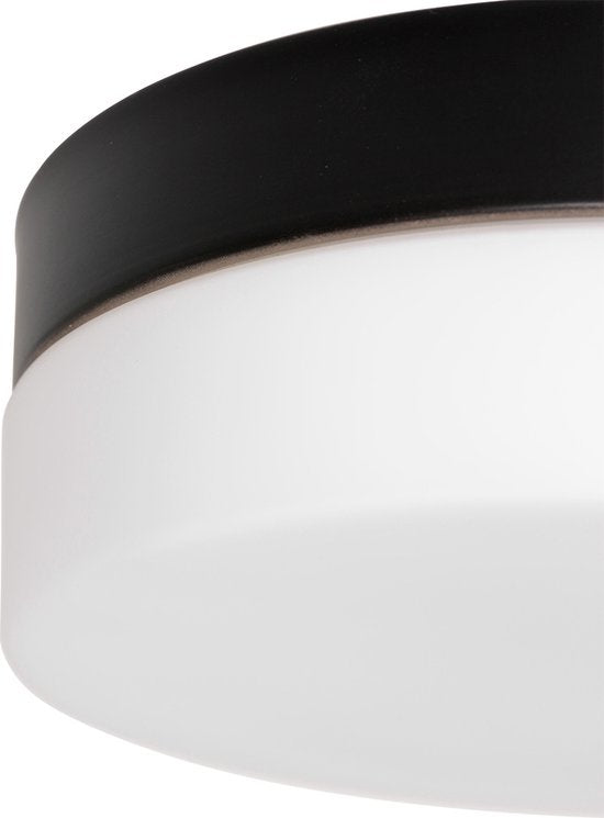Plafonnier Ikaro 1362ZW Noir Ø18 cm - Moderne, Électronique et Verre, Steinhauer
