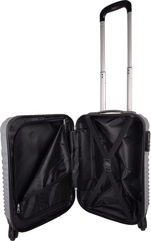 Valise cabine Ceruzo - Trolley - 28 L - 51,5 cm - Roulettes pivotantes à 360° - Cadenas à combinaison - Noir - Valise de voyage