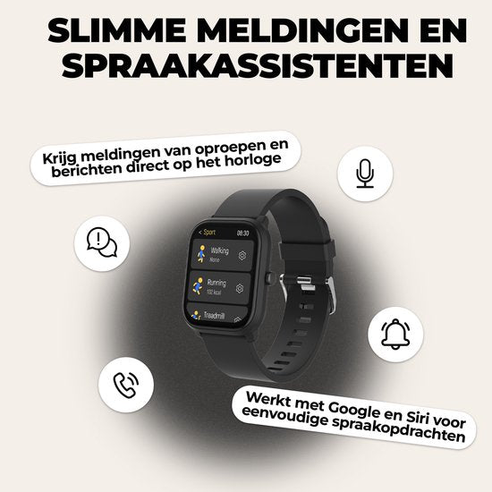 Denver Smartwatch Kids - Appel/SMS/Whatsapp - Pour Android & iOS - Podomètre - Activité du sommeil - Fréquence cardiaque, Moniteur de pression artérielle, Mode sport - SWK120B