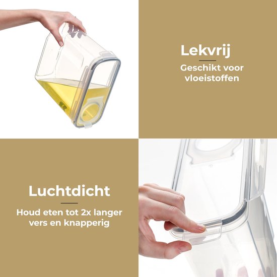 Stosh Stock jars - Boîtes à bouillon - hermétique - 4 pièces - 4.0L - sans BPA - plastique