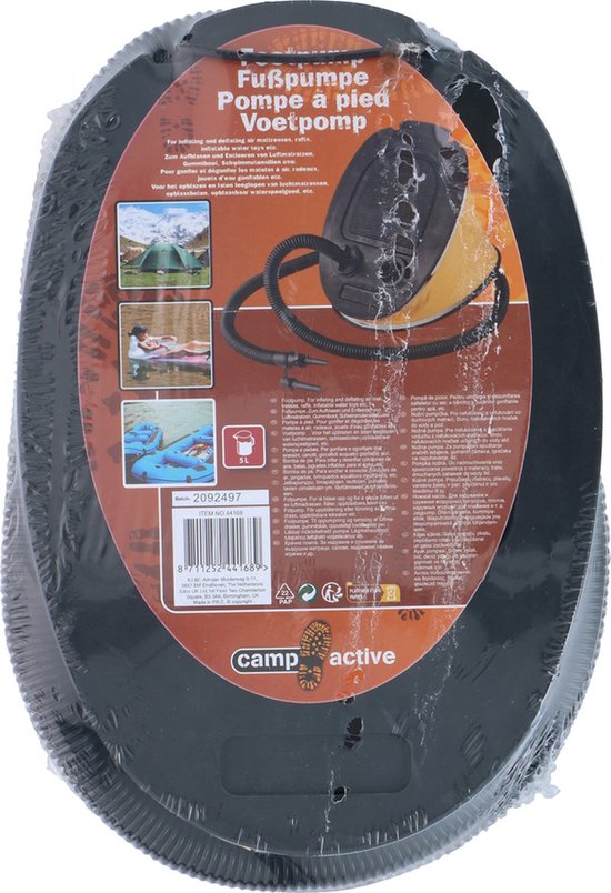 Camp Active Foot Pump - 26.5 x 18 x 20 CM - 5 L - Pompe à air compacte