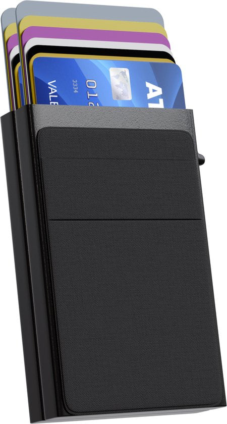 Nuvance Card Holder Extendable - 18 Cards - Rfid Protection - Porte-cartes pour hommes et femmes - Porte-cartes de crédit - Noir