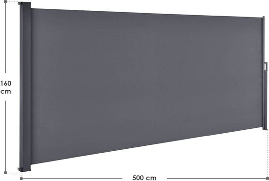 Brise-vent / Parasol Dubaï - 500 x 160 cm - Anthracite