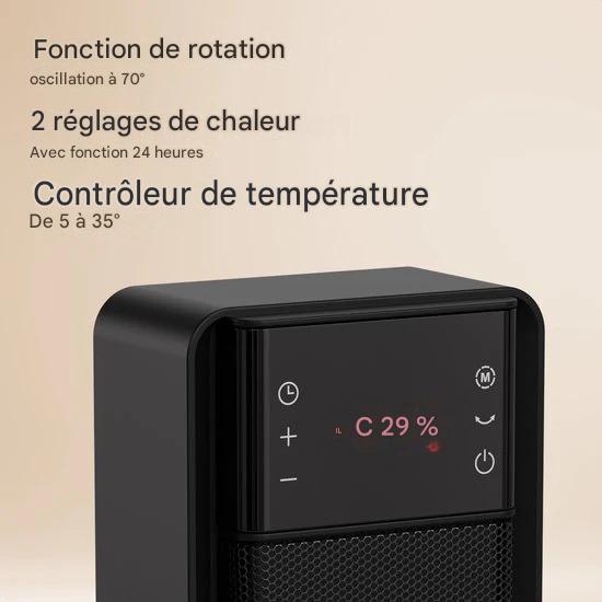 Auronic Réchaud électrique - Réchaud céramique - Réchaud à tour - Chauffage 2000W - Noir