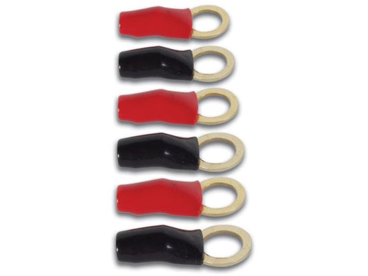Velleman Cable Shoe Set For Car - 6 Pieces - Black/Red - 1 cm