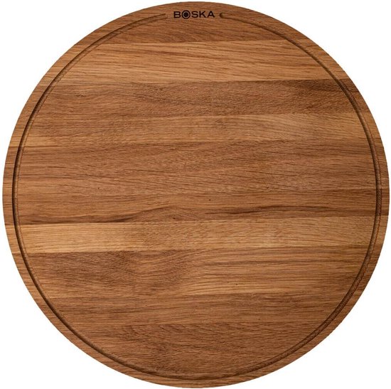 Boska Pizza Plank Friends XL - Accessoires barbecue - Bois de chêne - Bac de récupération pratique - Ø 40 cm