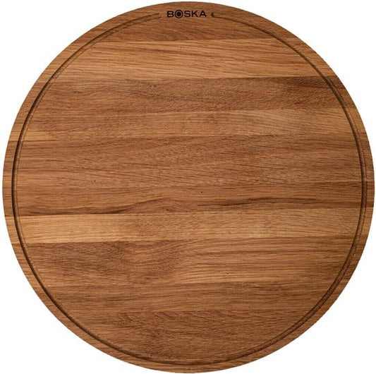 Boska Pizza Plank Friends XL - Accessoires barbecue - Bois de chêne - Bac de récupération pratique - Ø 40 cm