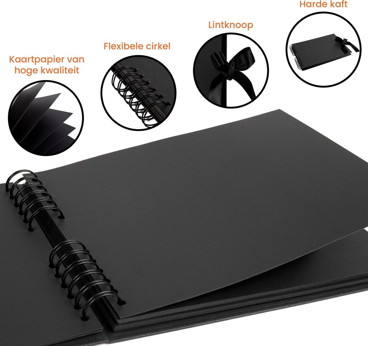 Saaf Scrapbook set - Accessoires inclus - Scrapbooking scrapbooking - Livre photo / Livre d'or - Noir