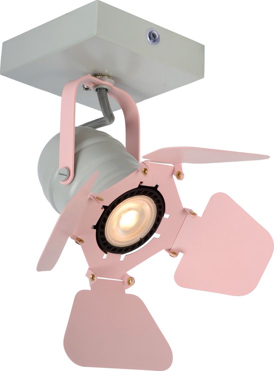Lucide PICTO - Spot de plafond (lampe de plafond) pour chambre d'enfant - 1xGU10 - Rose