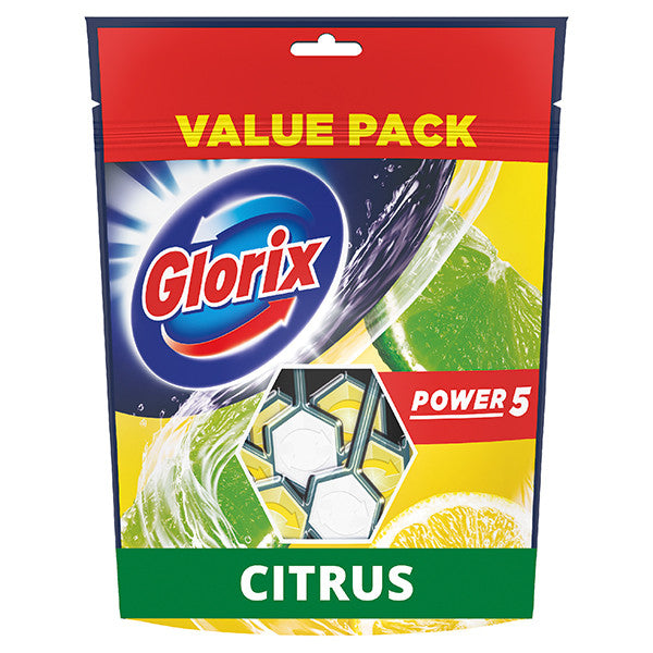 Bloc WC Glorix Power 5 Citrus - 5 pièces, jaune
