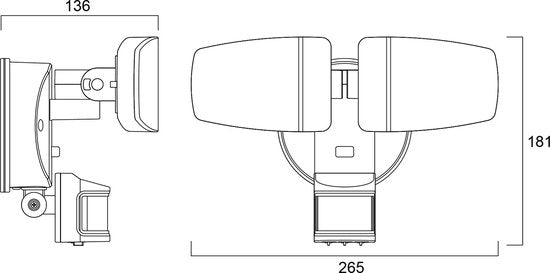 Sylvania Gizmo - Solar - Eclairage de jardin - Projecteur - Panneau solaire