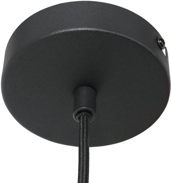 Suspension Carré 3379ZW – lampe industrielle noire, en acier, hauteur réglable de 30 à 150 cm, Mexlite
