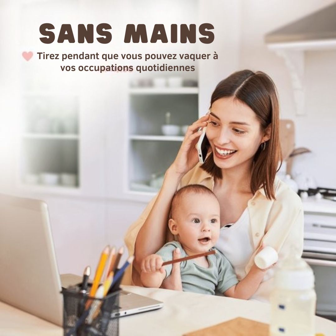 Tire-lait électrique sans fil Vulpes Goods®- mains libres et portable - avec contrôle APP - sans BPA - avec détartreur de granules mammaires, 30 sachets de conservation du lait maternel, sac de voyage et journal du tire-lait - PRO V2 - blanc/rose