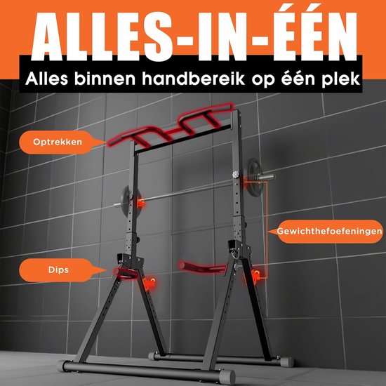 DH FitLife Foldable Power Tower Dip Station | Barre de traction autoportante jusqu'à 150 kg avec barres de traction et supports d'haltères | Power station Power tower | Station de fitness
