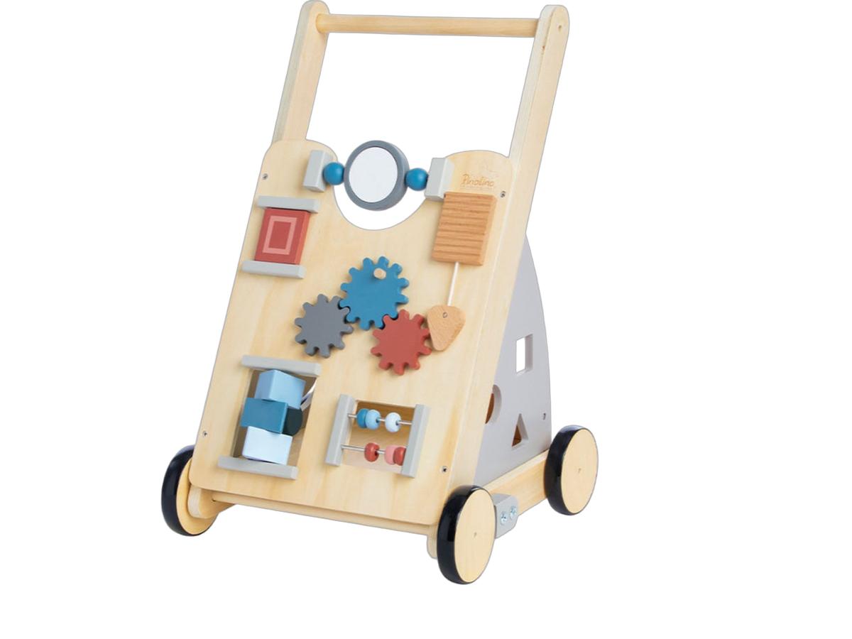 Trotteur en bois Pinolino Titus - Activity Walker - Gris