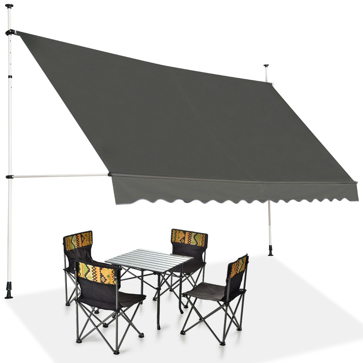 Coast Canopy Telescopic - 350 x 125 x 200 - 300 cm - Gris