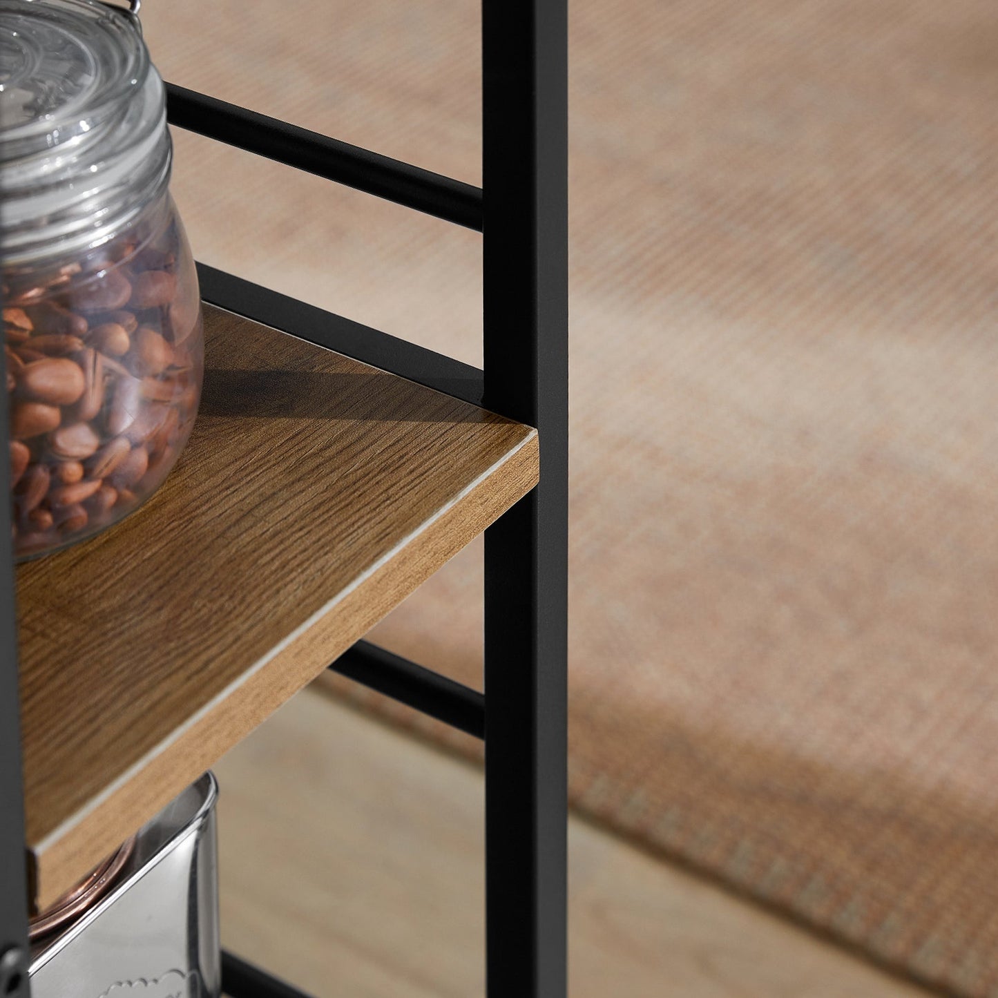 SoBuy FKW111-PF Chariot de cuisine avec 3 tiroirs et 3 étagères - Avec roues - 53x89x37 cm