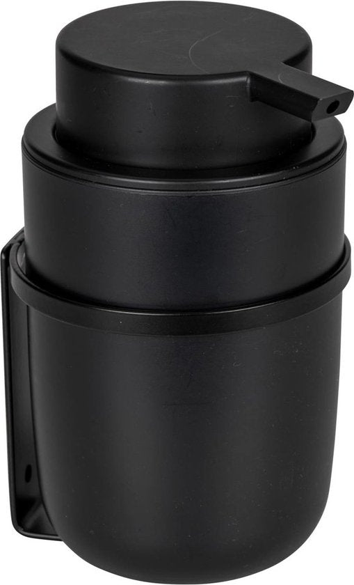 Distributeur de savon mural autocollant Wenko - Noir - 250 ml